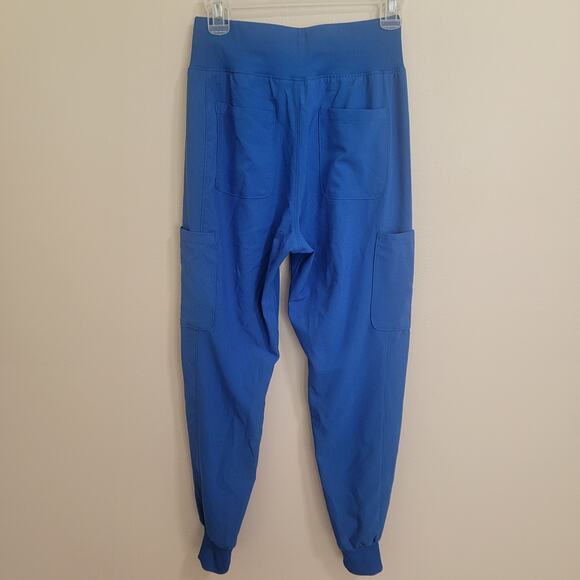 Landau Forward 7-Pocket Cargo Jogger Scrub Pants Royal Blue SZ Small - Picture 2 of 3